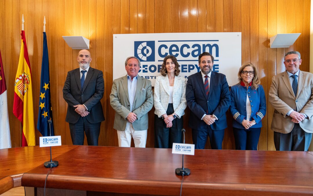 Núñez se compromete con CECAM a gestionar con eficacia los fondos europeos y frenar la pérdida de oportunidades estratégicas para Castilla-La Mancha